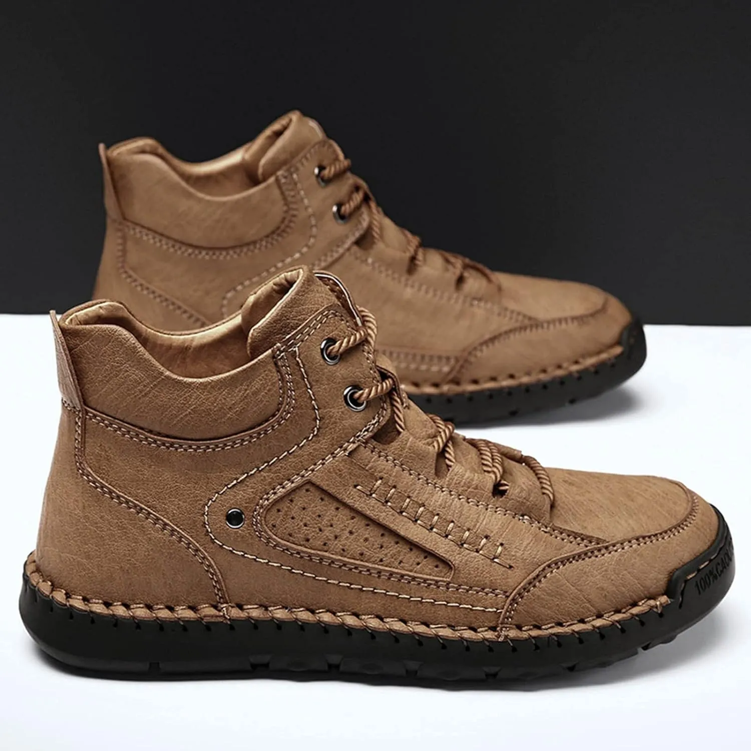 2022 New Large Size Border Handmade Retro Leather Comfortable Casual Shoes Leather Boot Shoes