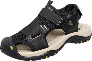 2025 New Andals Men's Breathable Sports Outdoor Beach Shoes Slip Hollow Cowhide Men's Shoes Sandals