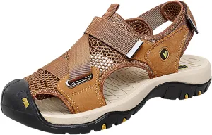 2025 New Andals Men's Breathable Sports Outdoor Beach Shoes Slip Hollow Cowhide Men's Shoes Sandals