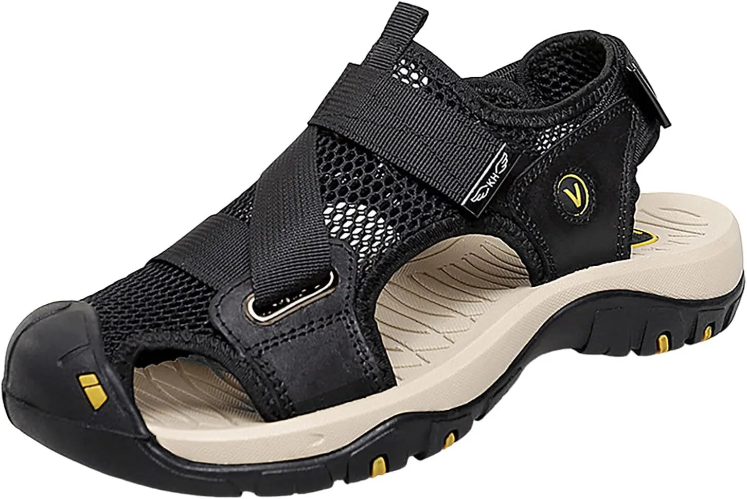 2025 New Andals Men's Breathable Sports Outdoor Beach Shoes Slip Hollow Cowhide Men's Shoes Sandals