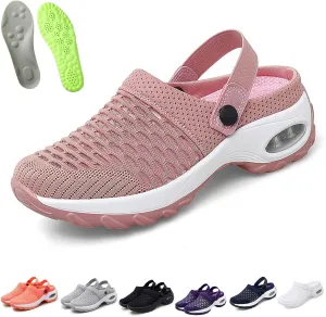 Air Cushion Slip-On Walking Shoes Orthopedic Diabetic Walking Shoes, Mesh Breathable Arch Support Slip-On Slippers Sandals