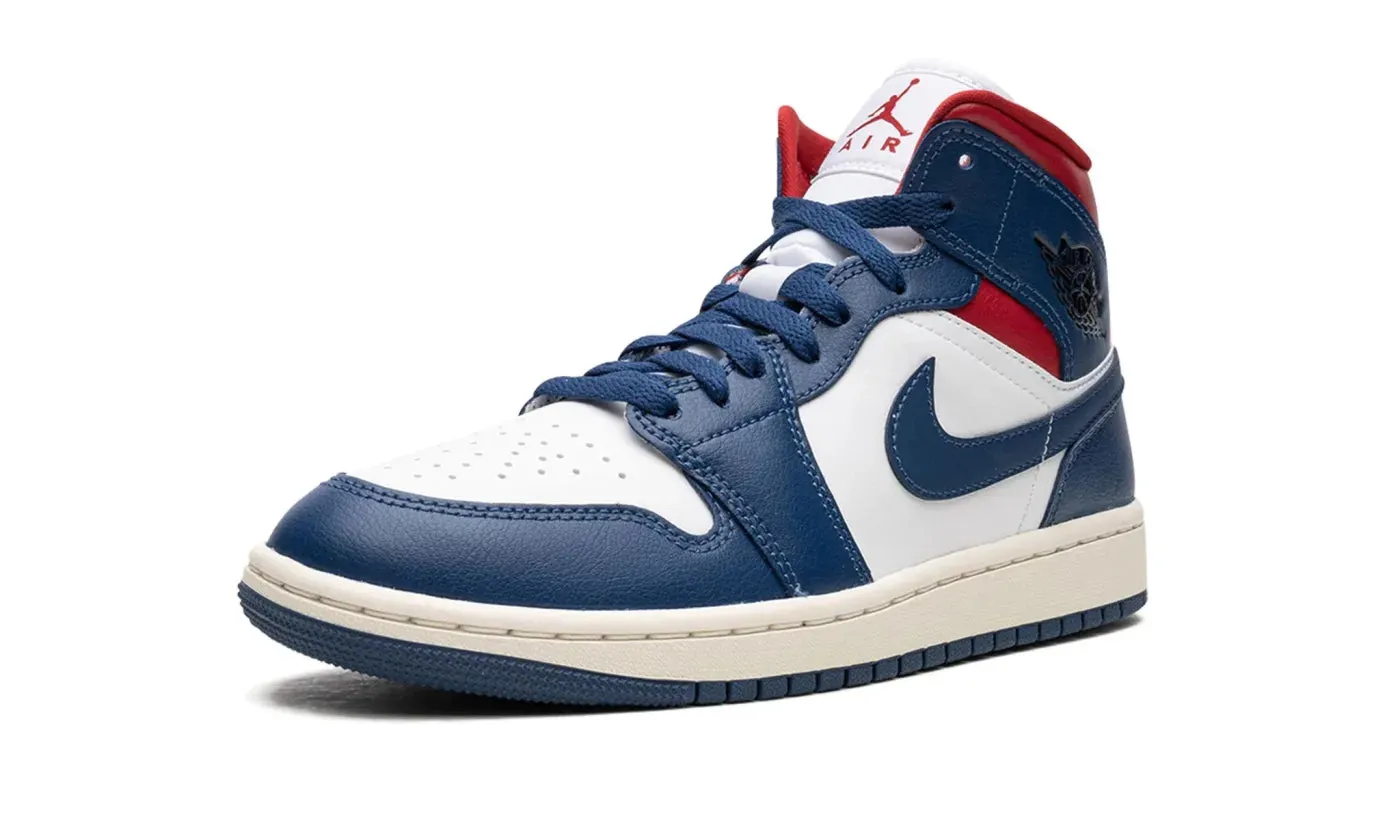 AIR JORDAN 1 MID FRENCH BLUE GYM RED