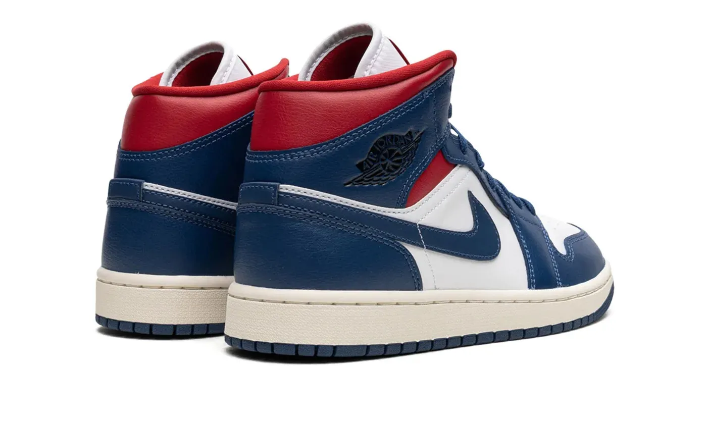 AIR JORDAN 1 MID FRENCH BLUE GYM RED