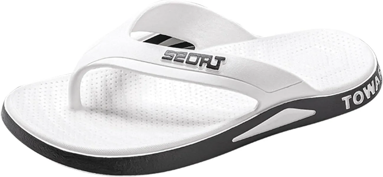 Athletic Mens Sandals Indoor Non Slip Smell Proof Durable Men Flip Flops High Soft Soled Home Men Slipper