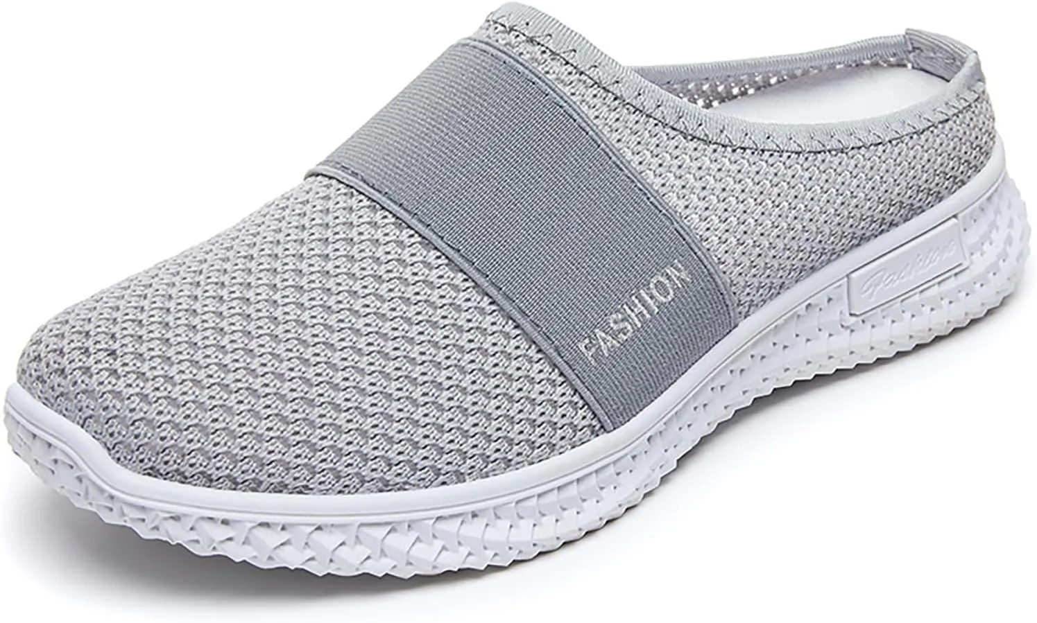 Backless Sneakers for Women Breathable Mesh Low Top Sneakers Cushion Slip-On Walking Tennis Shoes Orthopedic Lightweight Comfortable Summer Footwear Fashion Loafer Flats