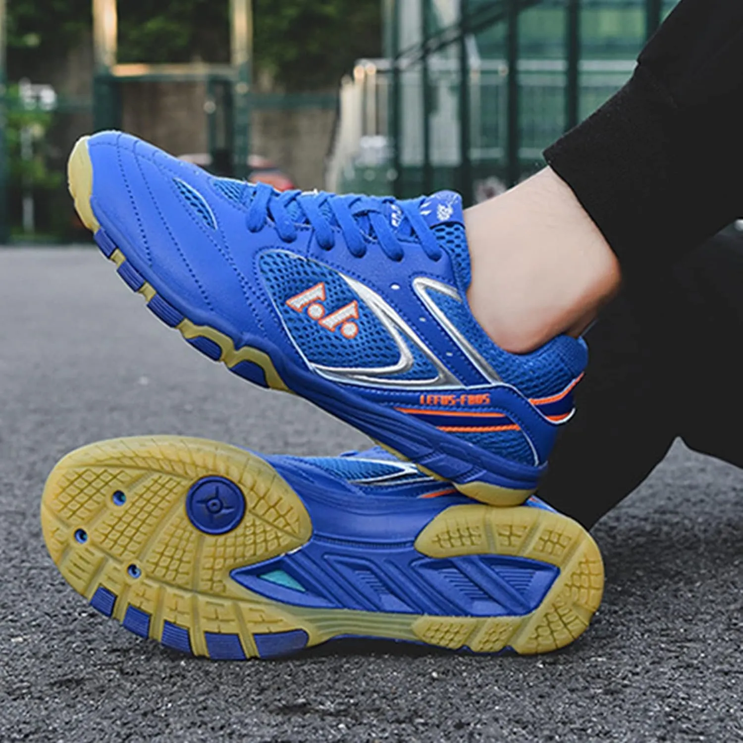 Badminton Tennis Shoes for Mens Women Indoor Court Sneakers Lightweight Breathable Shock-Absorbing