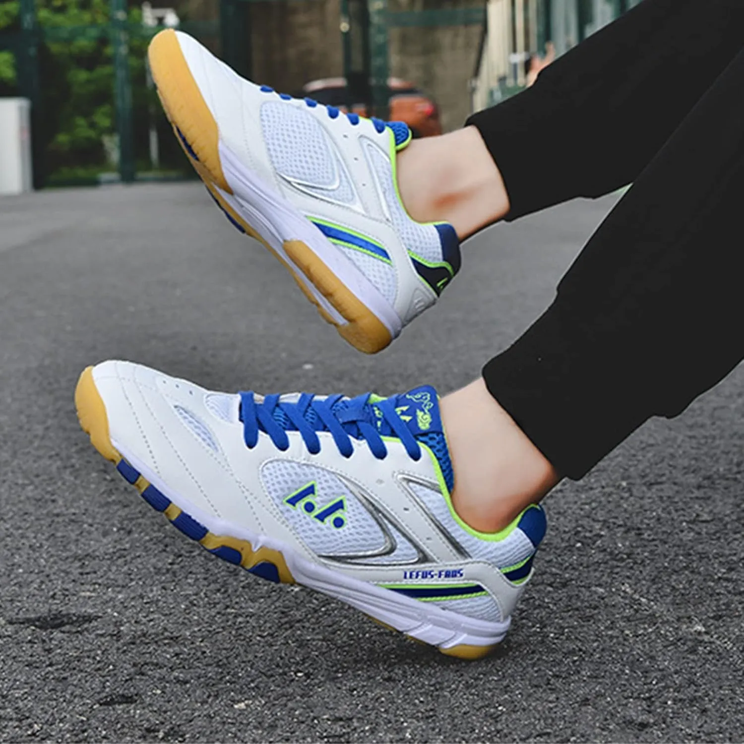 Badminton Tennis Shoes for Mens Women Indoor Court Sneakers Lightweight Breathable Shock-Absorbing