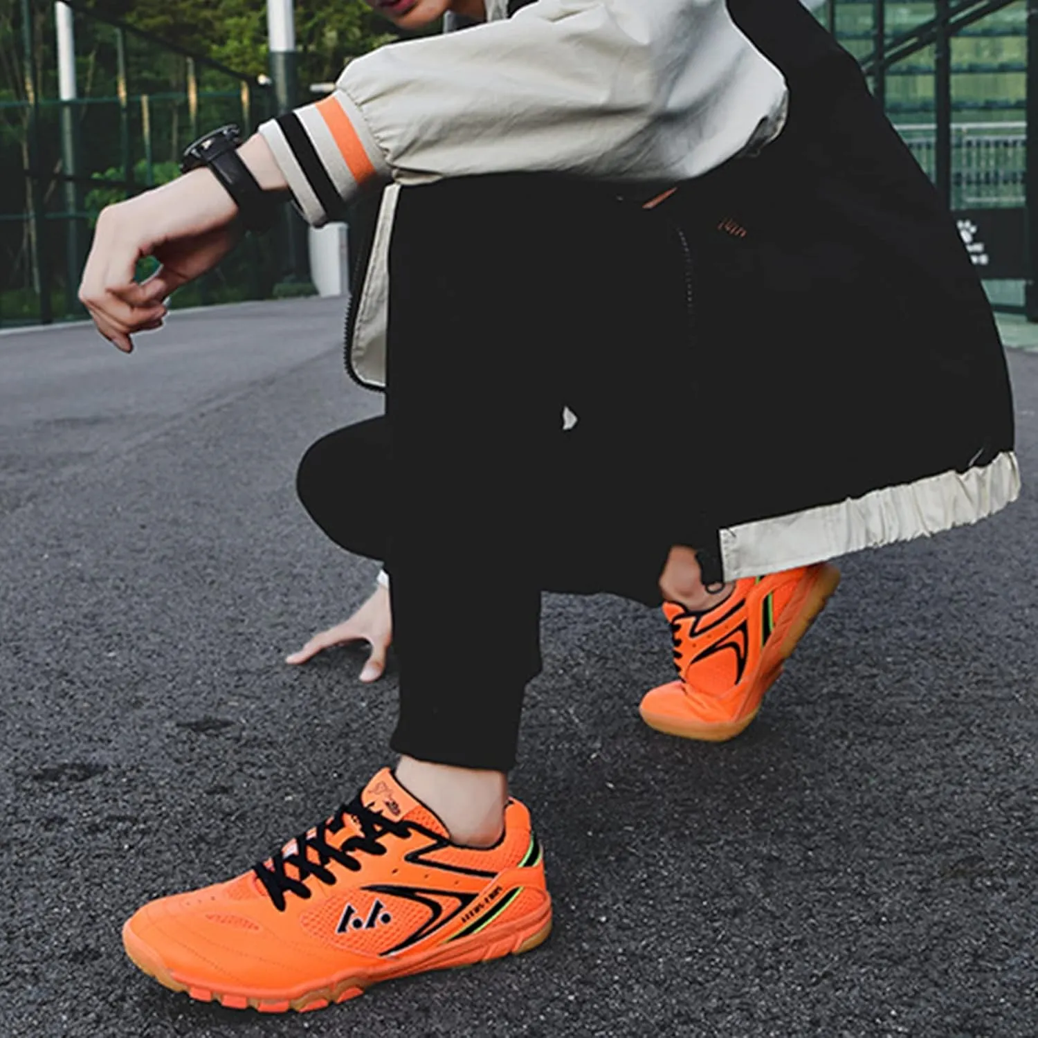 Badminton Tennis Shoes for Mens Women Indoor Court Sneakers Lightweight Breathable Shock-Absorbing