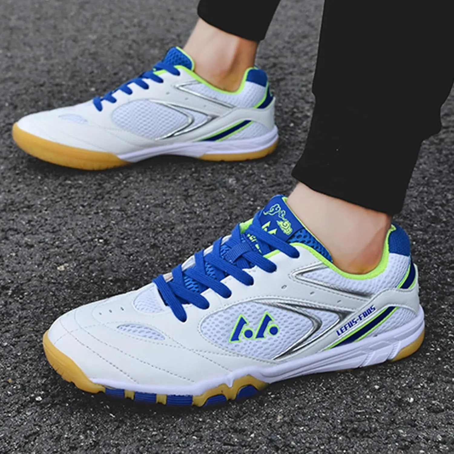 Badminton Tennis Shoes for Mens Women Indoor Court Sneakers Lightweight Breathable Shock-Absorbing