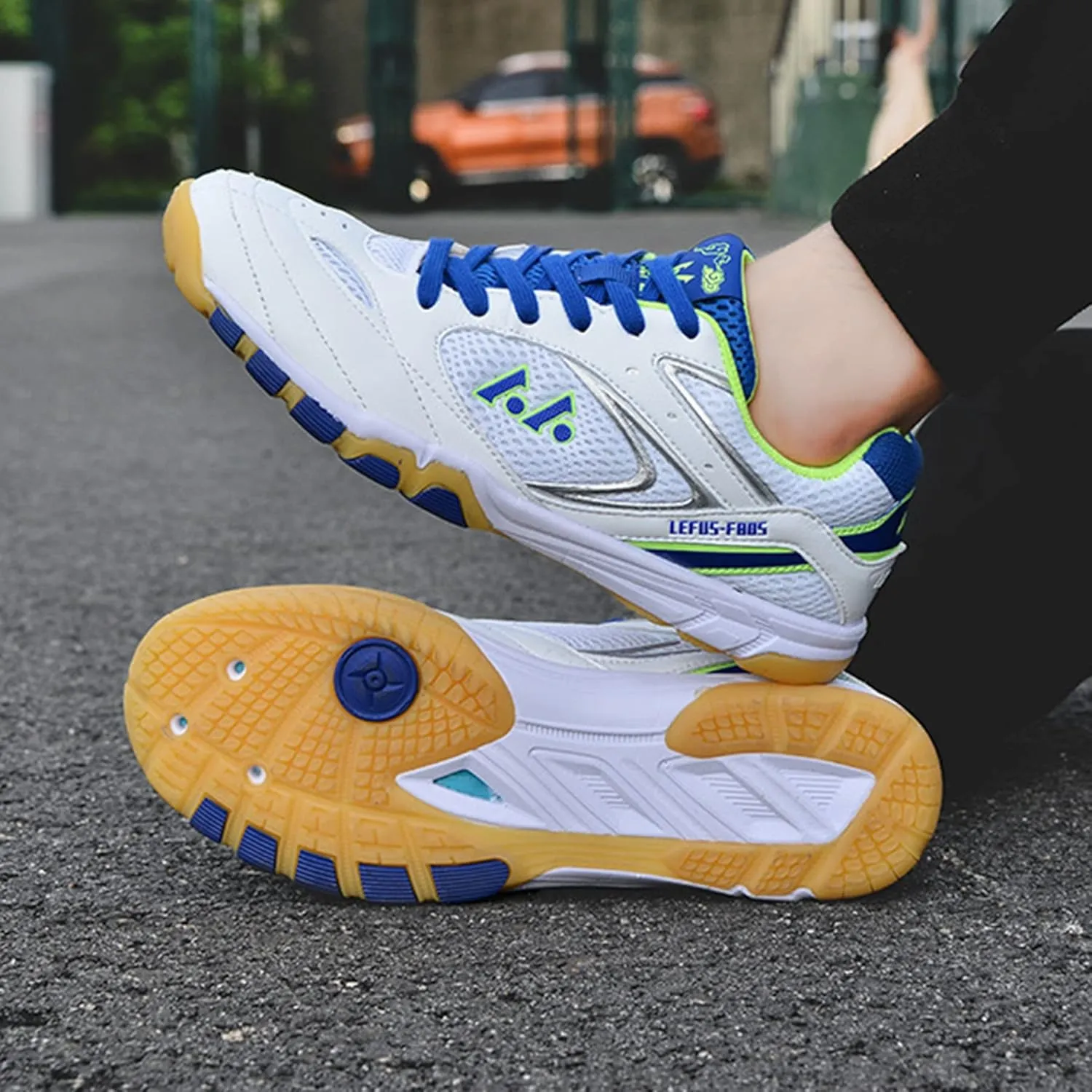 Badminton Tennis Shoes for Mens Women Indoor Court Sneakers Lightweight Breathable Shock-Absorbing