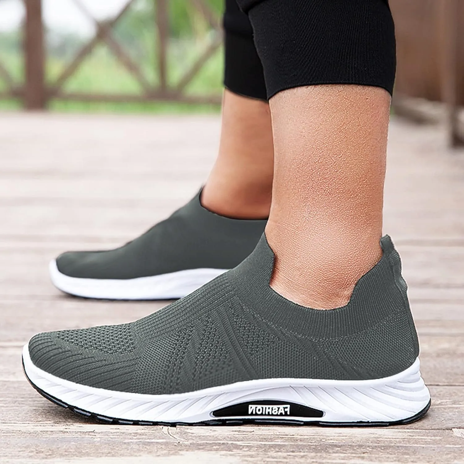 Bamboo Store Men's Slip on Sneakers Wedges Sneakers Slip on Men's Fashion Casual Outdoor Breathable Mens New Sneakers 10