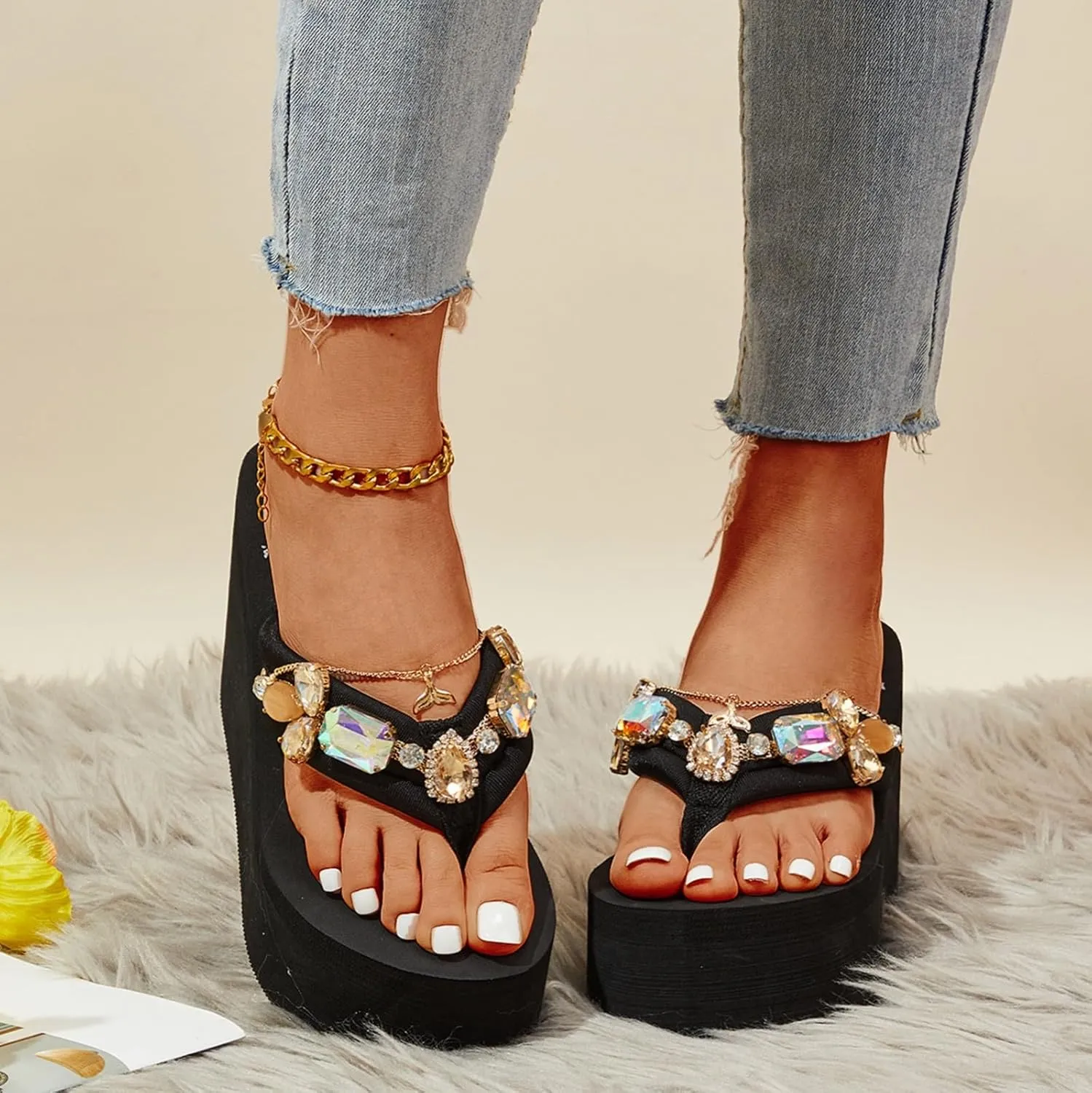 Beach Flip Flops Women Womens Orthopedic Sandals with Arch Support Casual Comfortable Thong Sandal with Arch Support