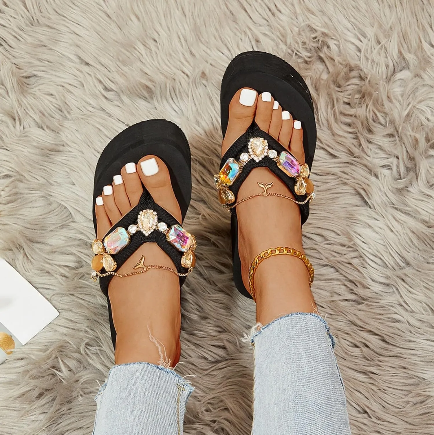 Beach Flip Flops Women Womens Orthopedic Sandals with Arch Support Casual Comfortable Thong Sandal with Arch Support