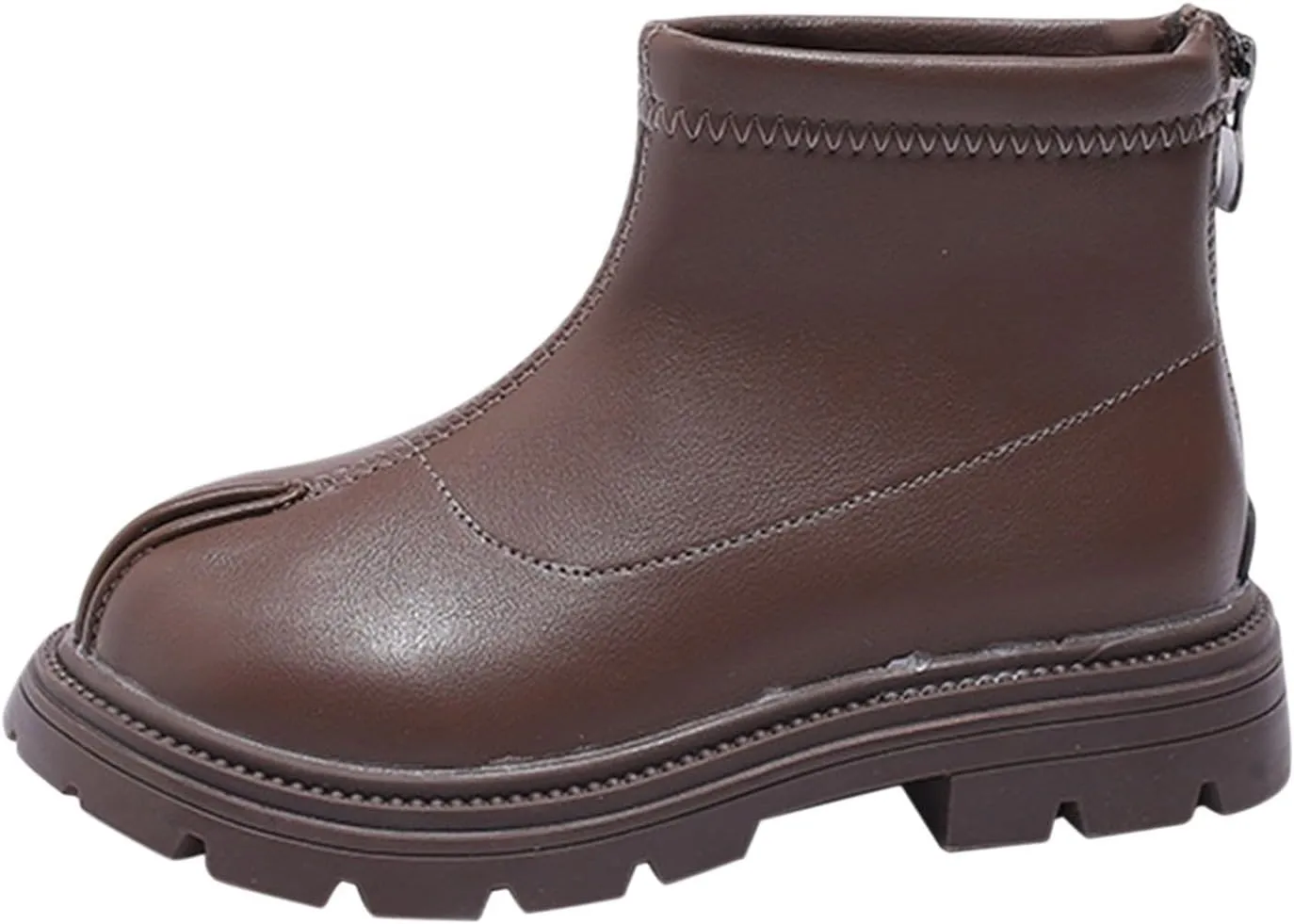 Black Platform Booties for Toddler Girls Front Zipper Cheer Shoes Outdoor Warm Non Slip Mary Jane Kids for Little Girls