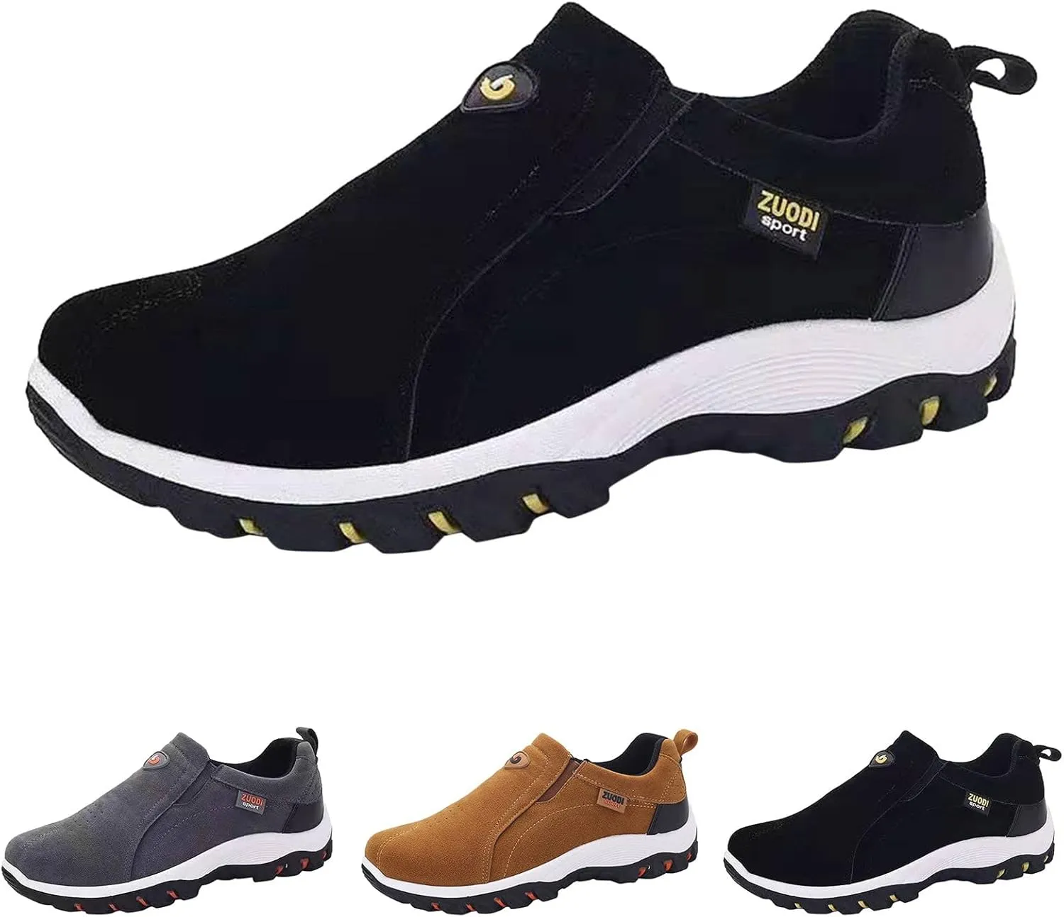 Breathable & Comfortable Sneaker Men's Simple and Fashionable Round Head Solid Color Lightweight Breathable Soft Bottom