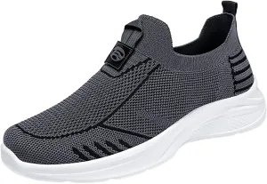 Breathable Dress Sneaker Men's New Flying Weave Walking Shoes Breathable and Comfortable Men's Casual Jogging Summer