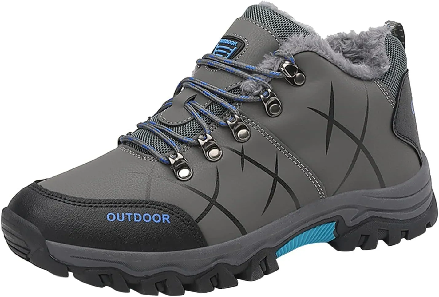 Casual Dress Shoes Men Shoes Leather Casual Solid Color Lace Up Plus Cotton Climbing