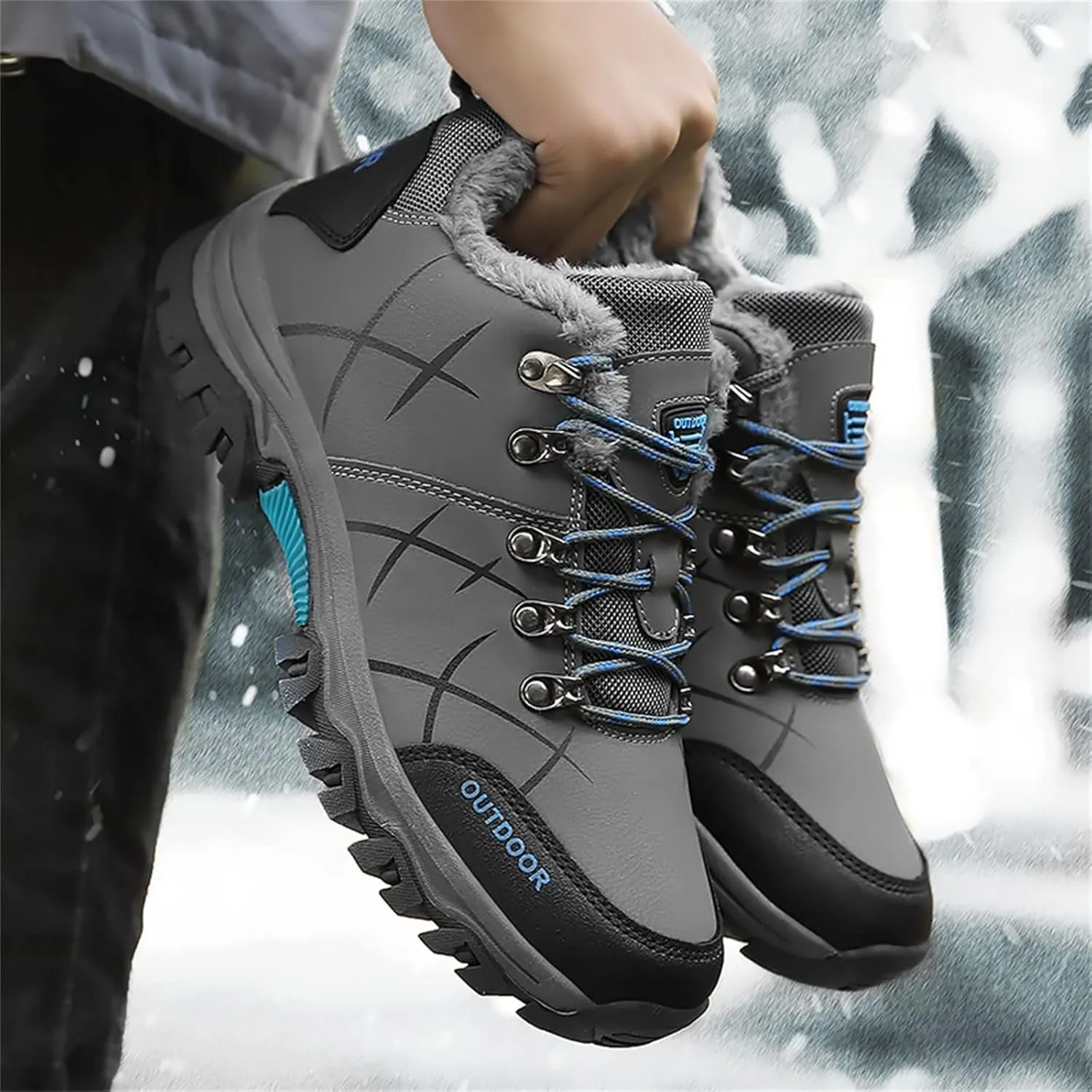 Casual Dress Shoes Men Shoes Leather Casual Solid Color Lace Up Plus Cotton Climbing
