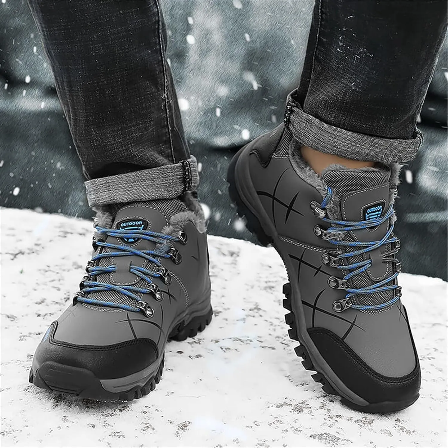Casual Dress Shoes Men Shoes Leather Casual Solid Color Lace Up Plus Cotton Climbing
