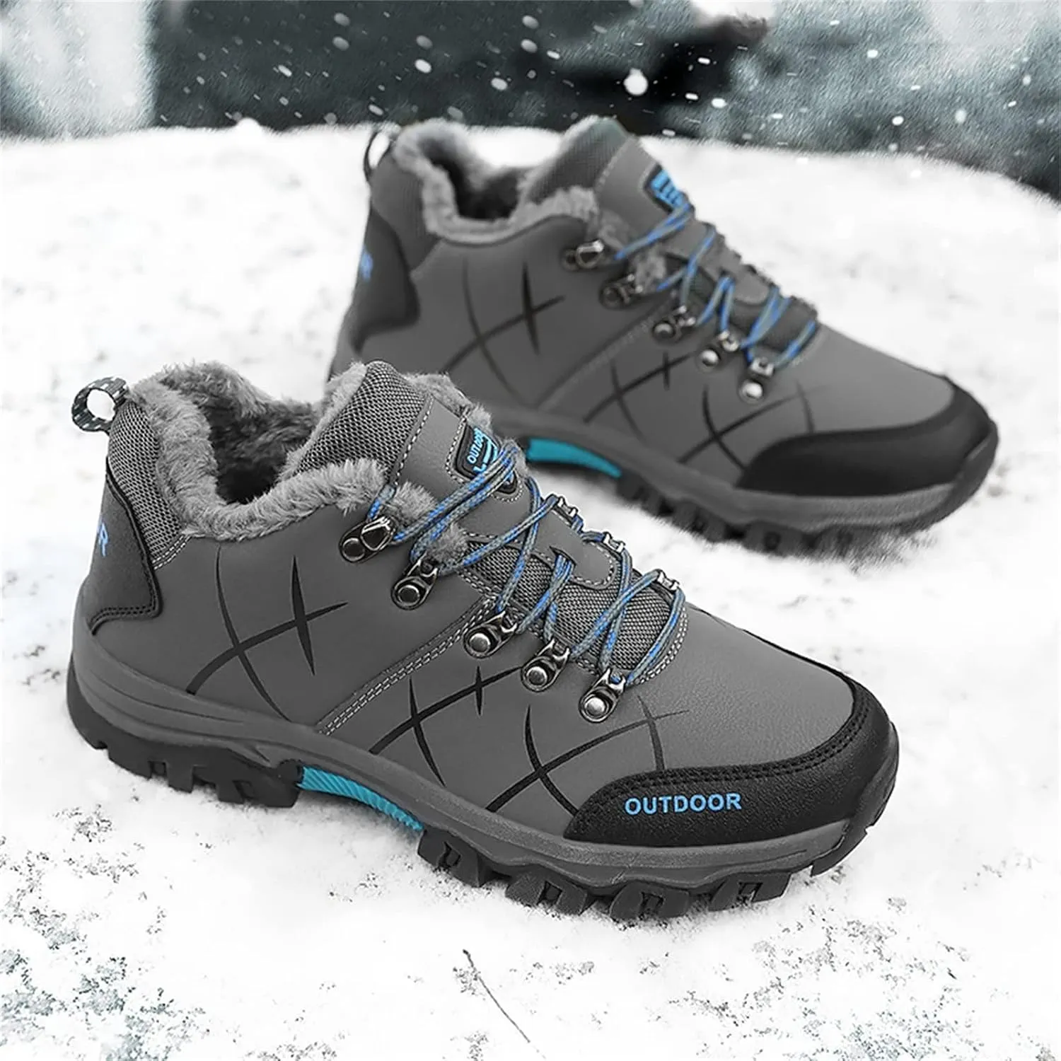 Casual Dress Shoes Men Shoes Leather Casual Solid Color Lace Up Plus Cotton Climbing