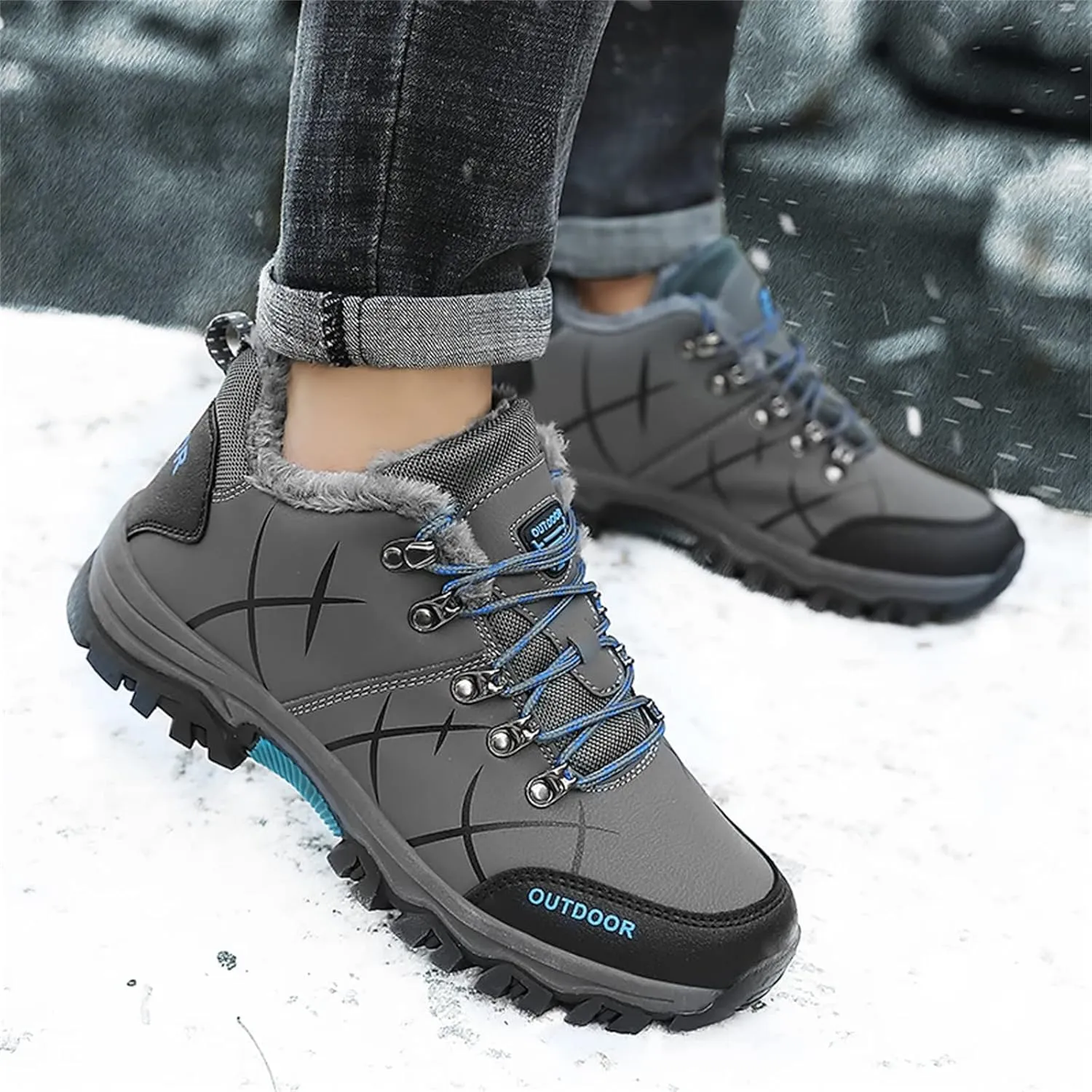 Casual Dress Shoes Men Shoes Leather Casual Solid Color Lace Up Plus Cotton Climbing