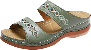 Cathalem Flat Sandals for Women, Orthopedic Wedge Sandals for Women Comfortable Walking Sandals with Arch Support