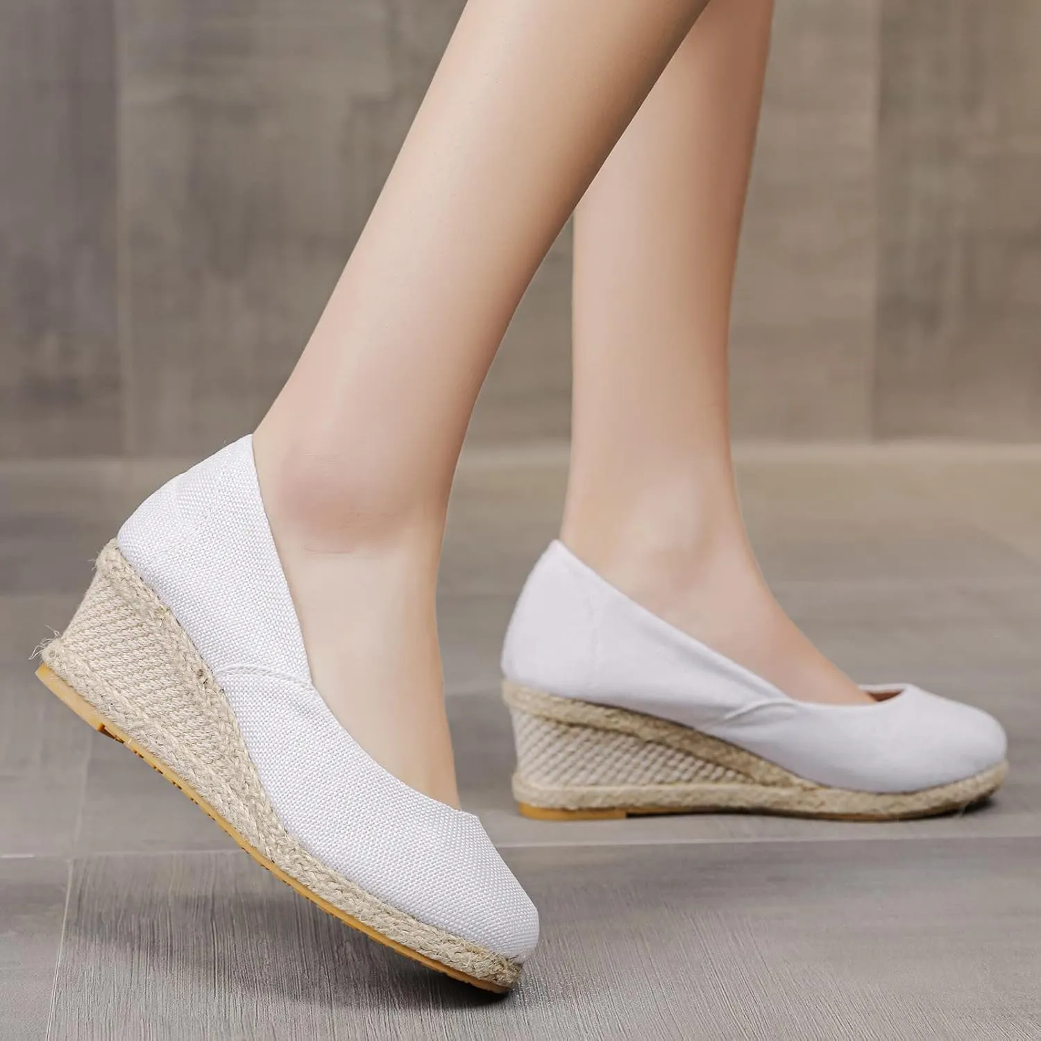 Cathalem Wedge Heels Sandals for Women, Ankle Strap Closed Toe Sandals Casual Buckle Strap Ladies Platform Summer Shoes