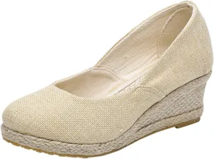 Cathalem Wedge Heels Sandals for Women, Ankle Strap Closed Toe Sandals Casual Buckle Strap Ladies Platform Summer Shoes