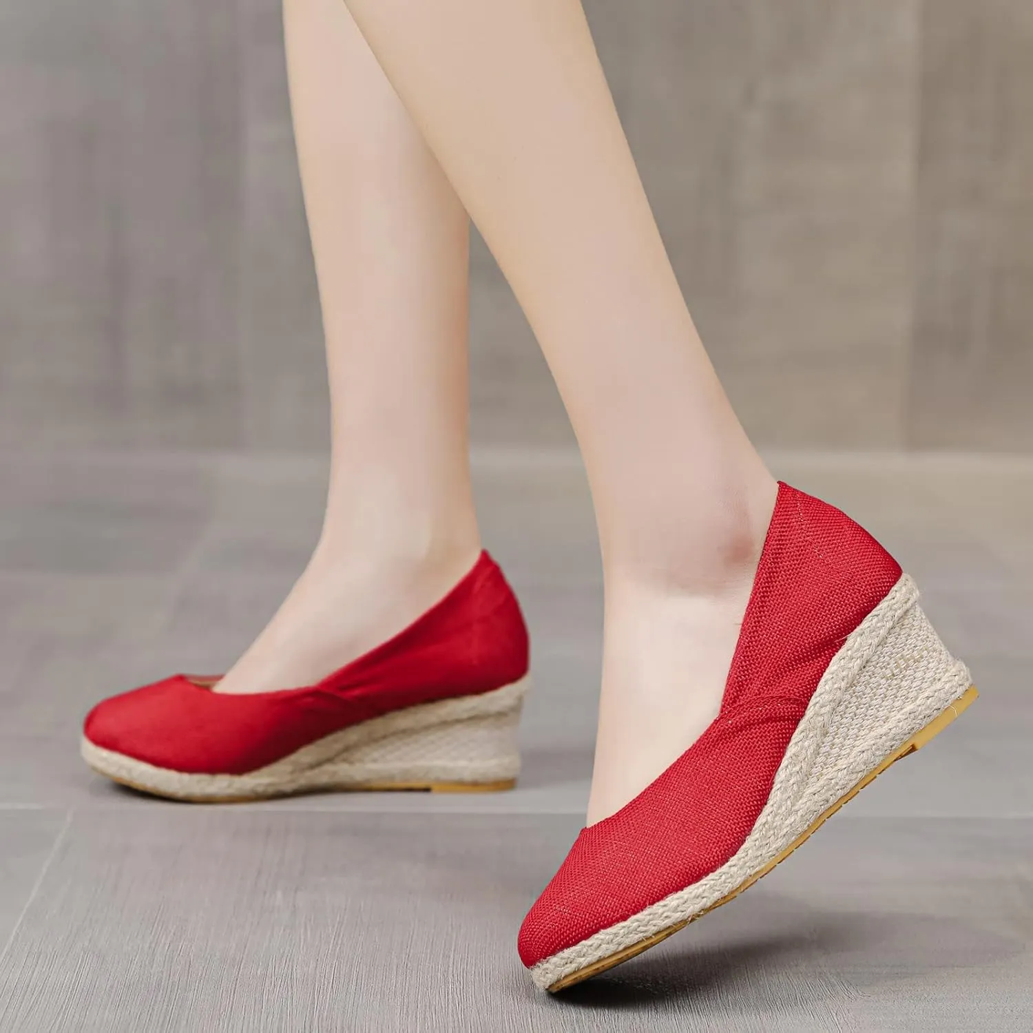 Cathalem Wedge Heels Sandals for Women, Ankle Strap Closed Toe Sandals Casual Buckle Strap Ladies Platform Summer Shoes