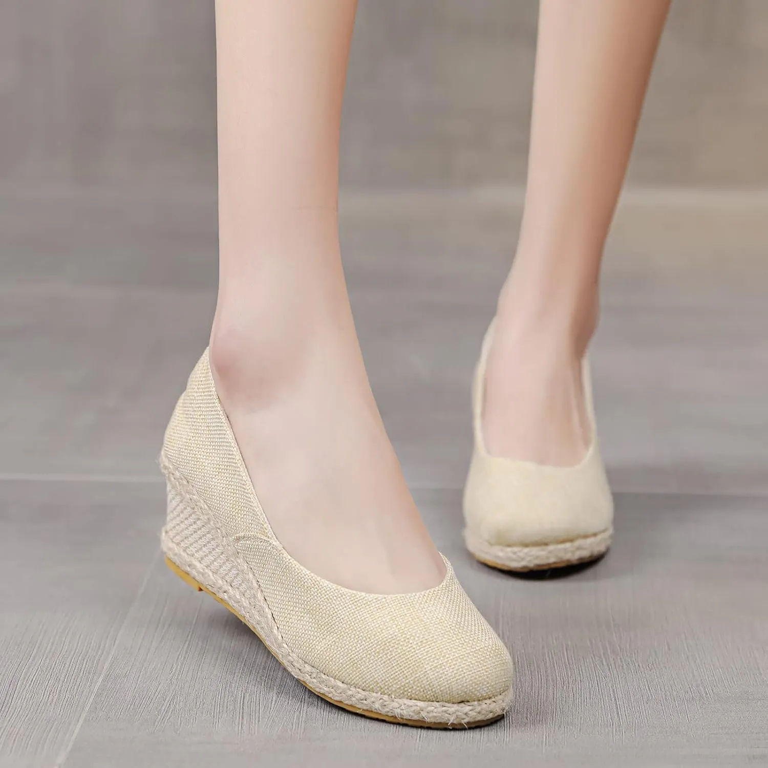 Cathalem Wedge Heels Sandals for Women, Ankle Strap Closed Toe Sandals Casual Buckle Strap Ladies Platform Summer Shoes