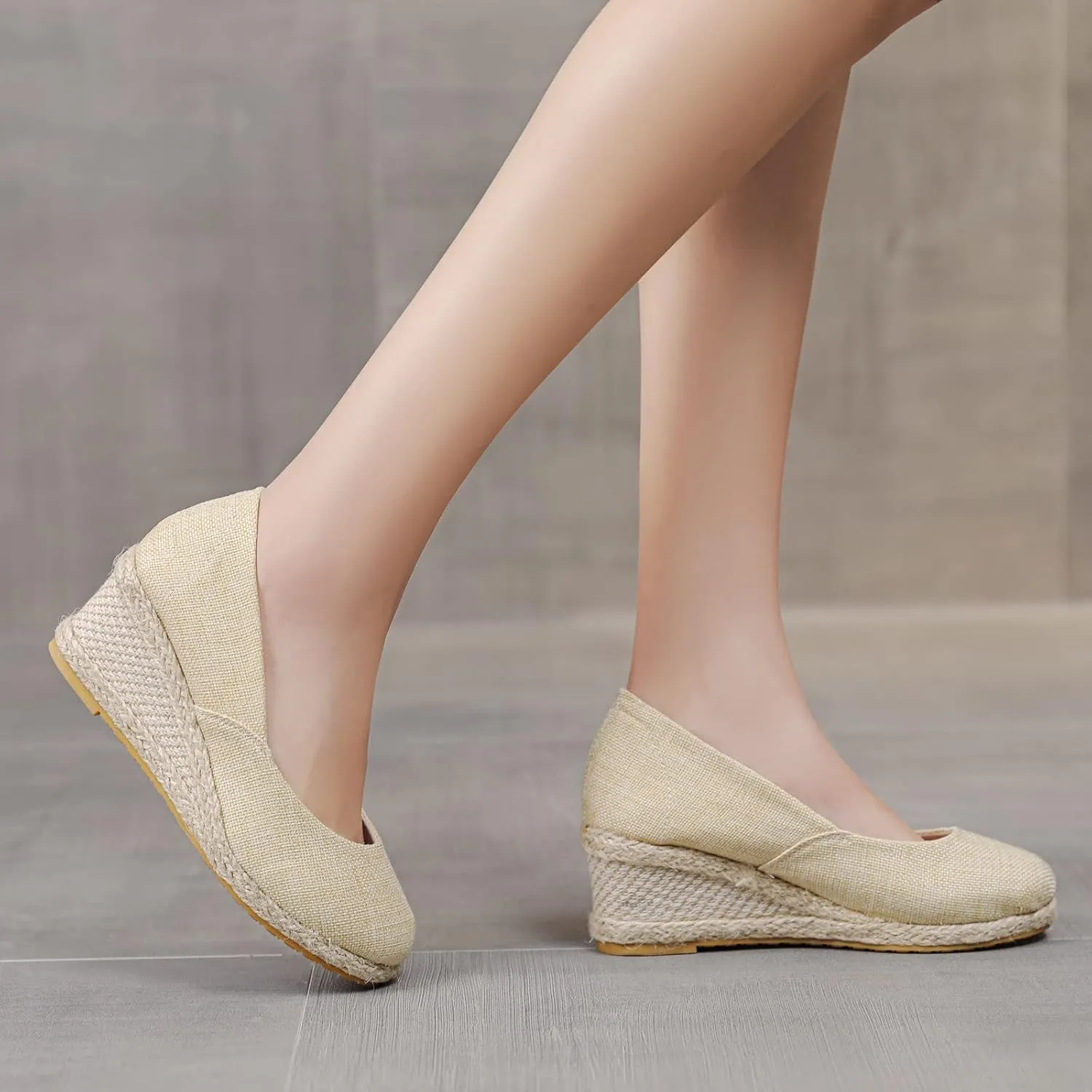 Cathalem Wedge Heels Sandals for Women, Ankle Strap Closed Toe Sandals Casual Buckle Strap Ladies Platform Summer Shoes