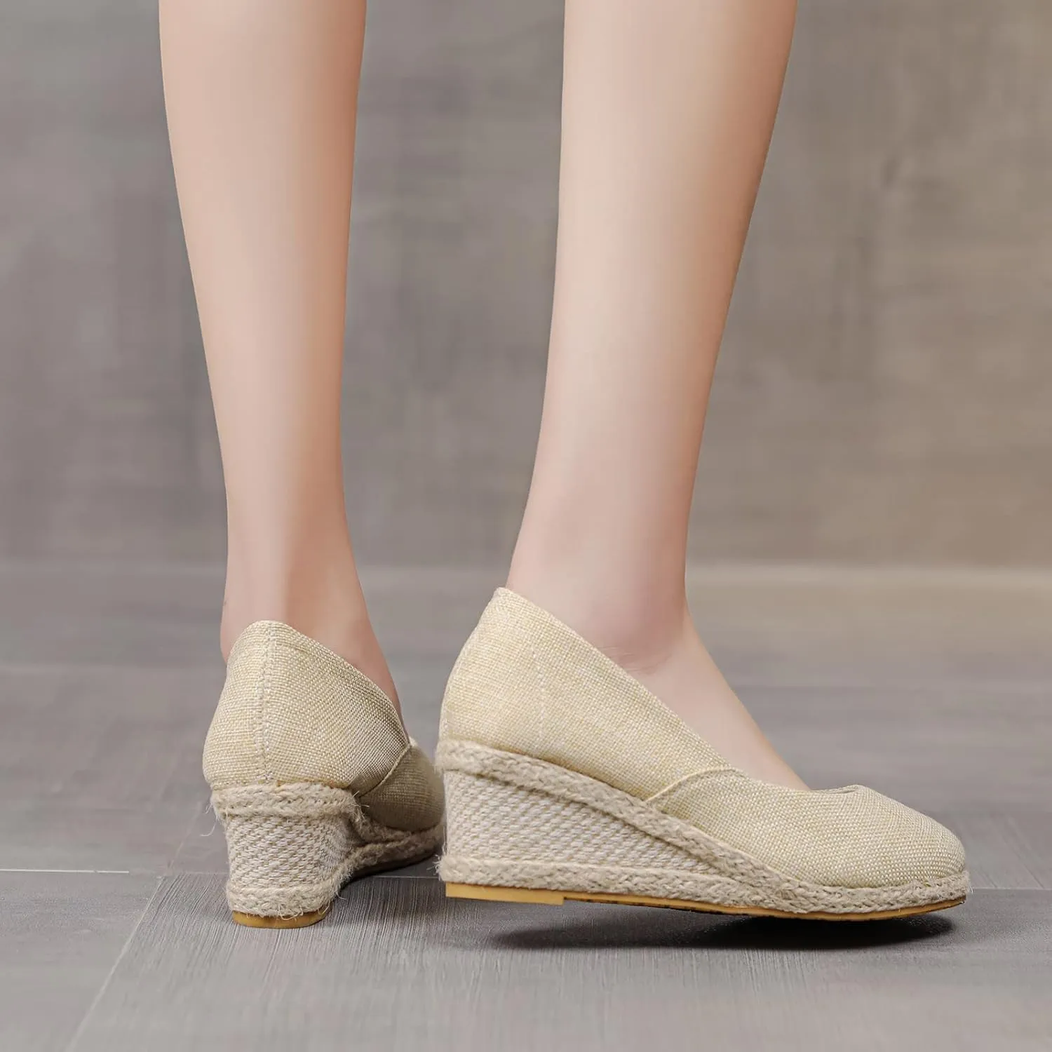Cathalem Wedge Heels Sandals for Women, Ankle Strap Closed Toe Sandals Casual Buckle Strap Ladies Platform Summer Shoes