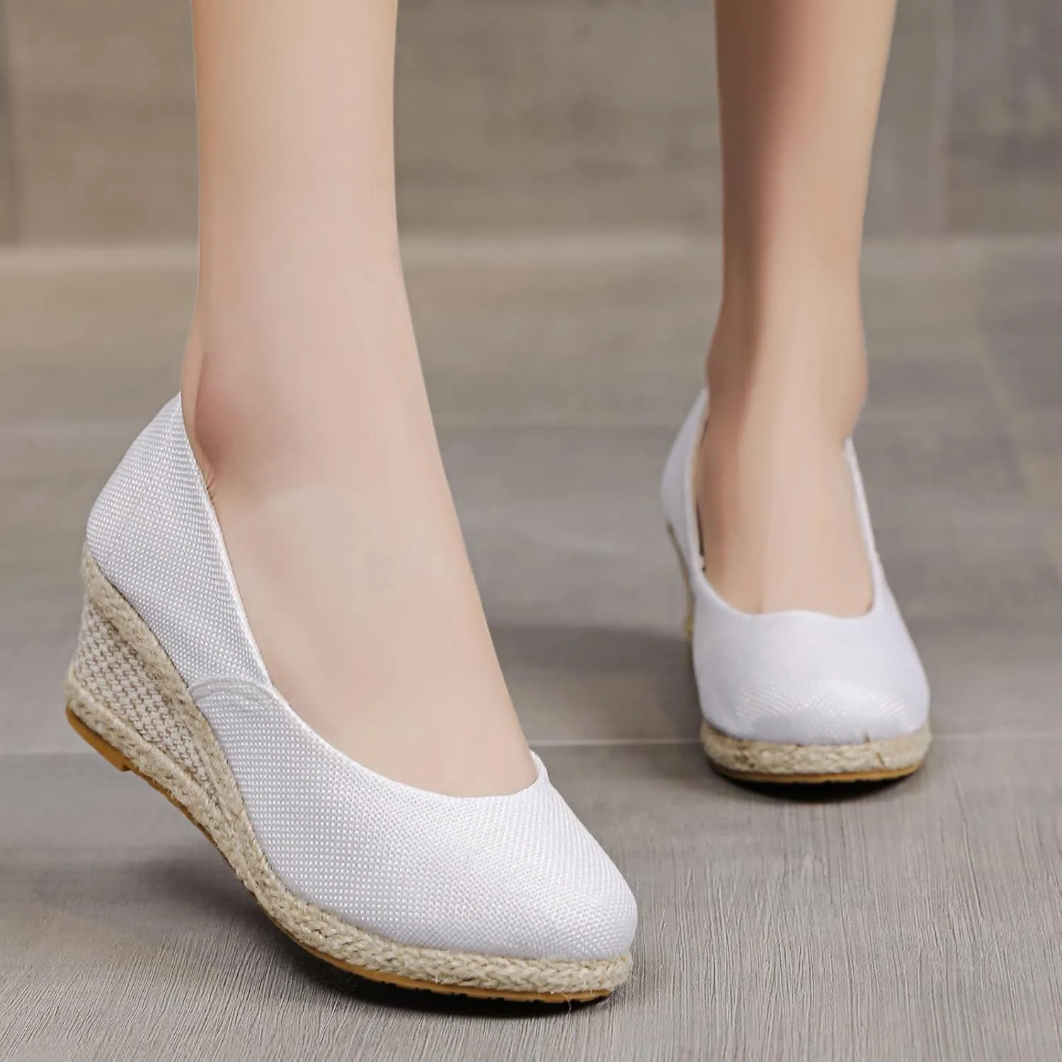 Cathalem Wedge Heels Sandals for Women, Ankle Strap Closed Toe Sandals Casual Buckle Strap Ladies Platform Summer Shoes