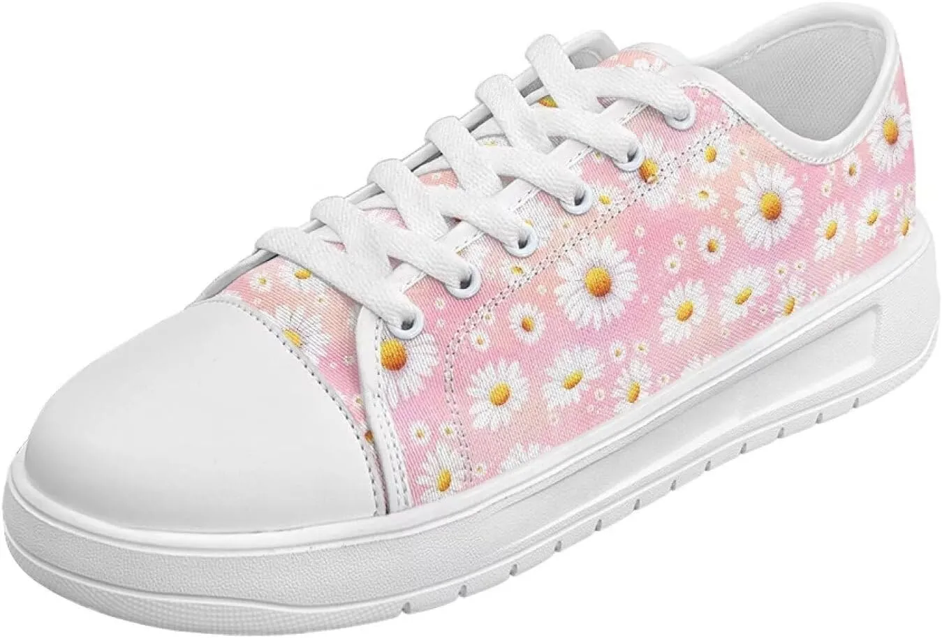 Classic Fashion Sneakers Canvas Shoes for Women Lace Up Low Top Canvas Casual Sneakers Lightweight Breathable Wide Toe Shoes