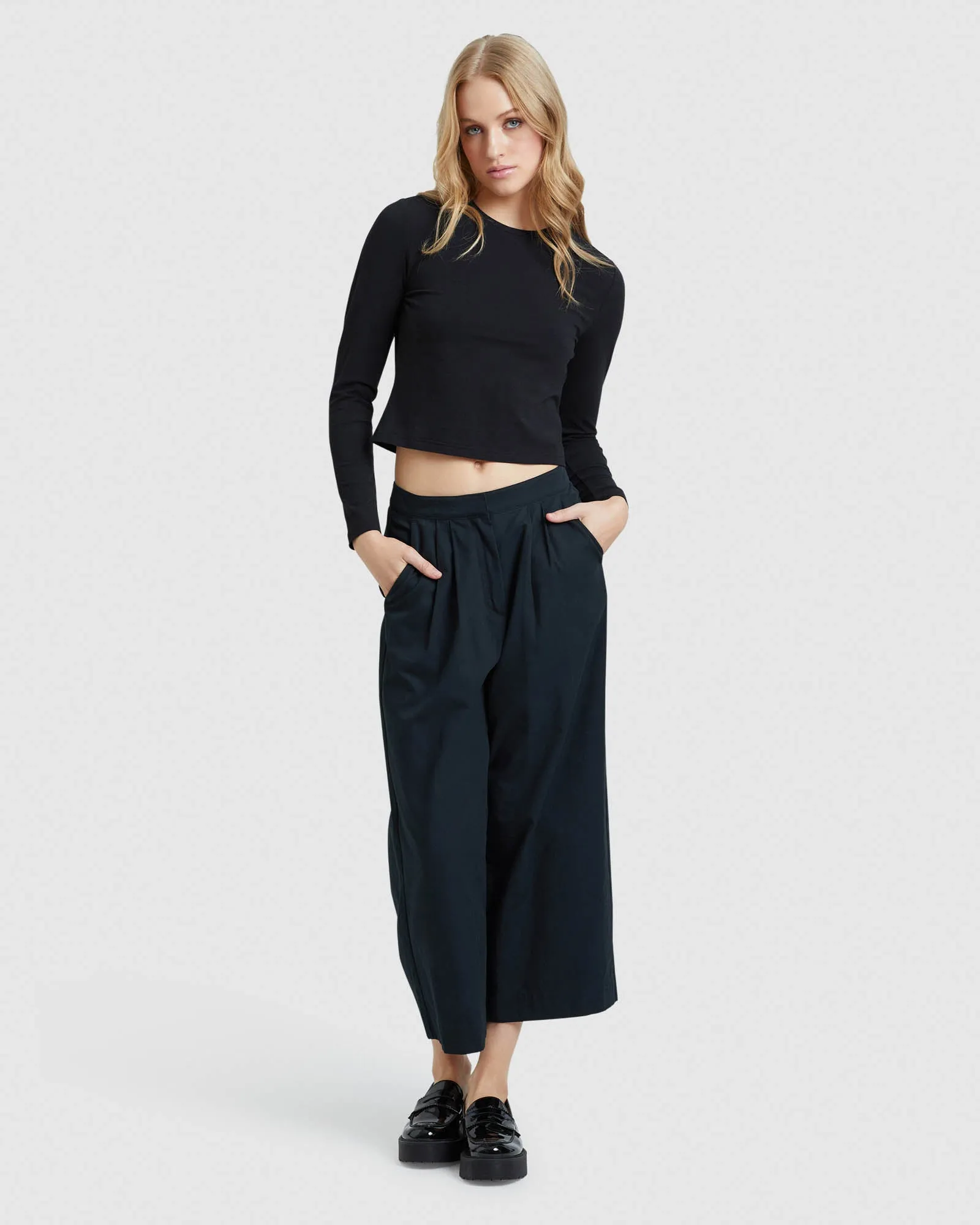 Claudie Crop Long Sleeve T-Shirt