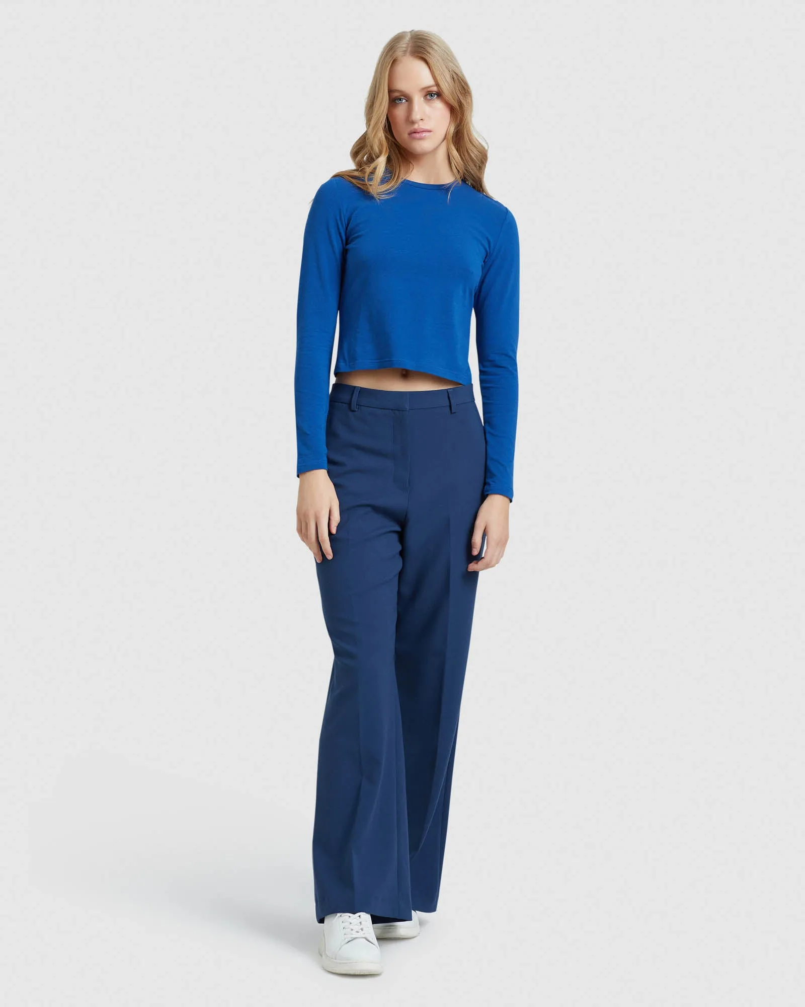 Claudie Crop Long Sleeve T-Shirt