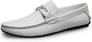 Driving Loafer for Men Boat Moccasins Slip On Style OX Leather Classic Embossed Texture(Conventional Optional)