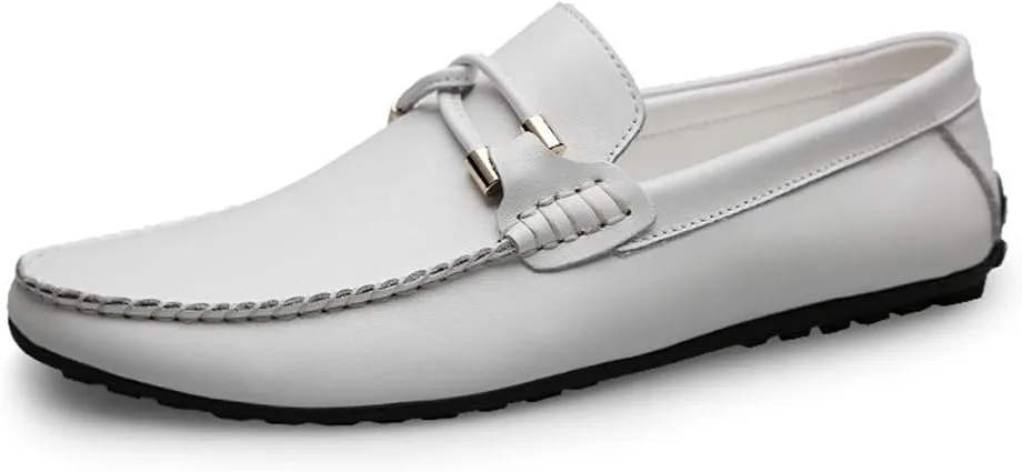 Driving Loafer for Men Boat Moccasins Slip On Style OX Leather Classic Embossed Texture(Conventional Optional)