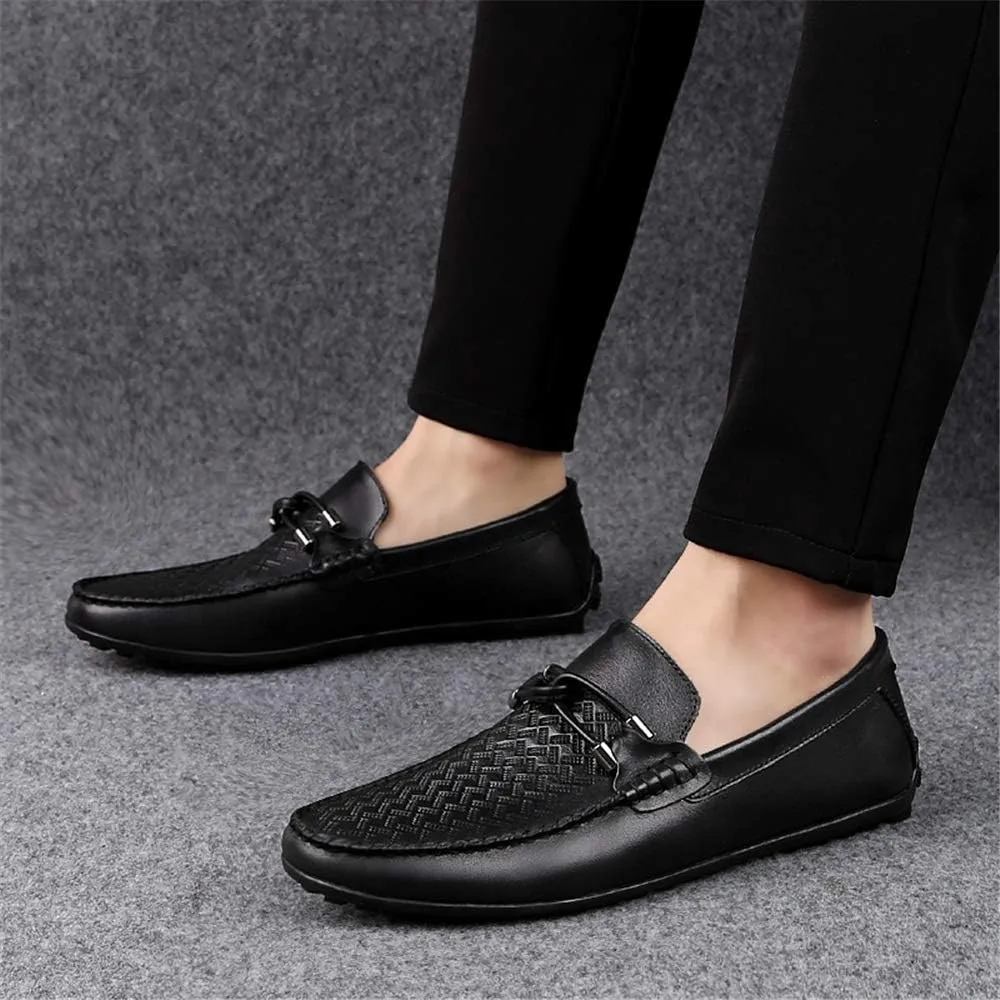 Driving Loafer for Men Boat Moccasins Slip On Style OX Leather Classic Embossed Texture(Conventional Optional)