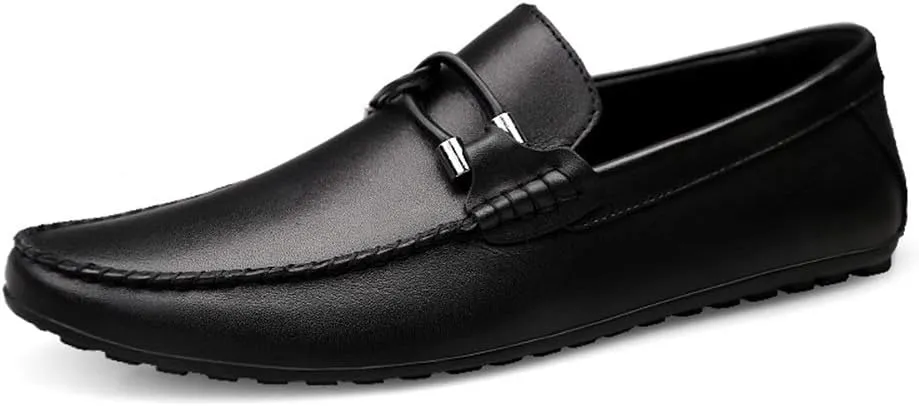 Driving Loafer for Men Boat Moccasins Slip On Style OX Leather Classic Embossed Texture(Conventional Optional)