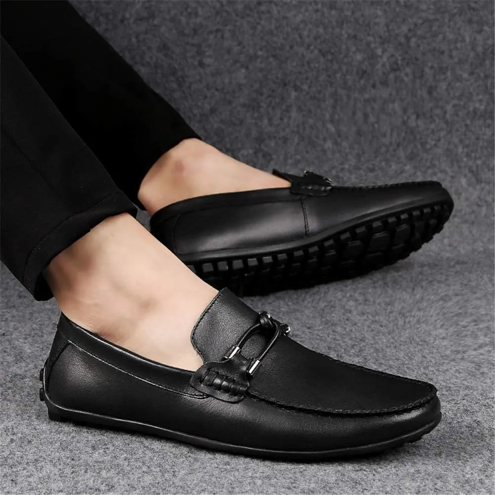 Driving Loafer for Men Boat Moccasins Slip On Style OX Leather Classic Embossed Texture(Conventional Optional)