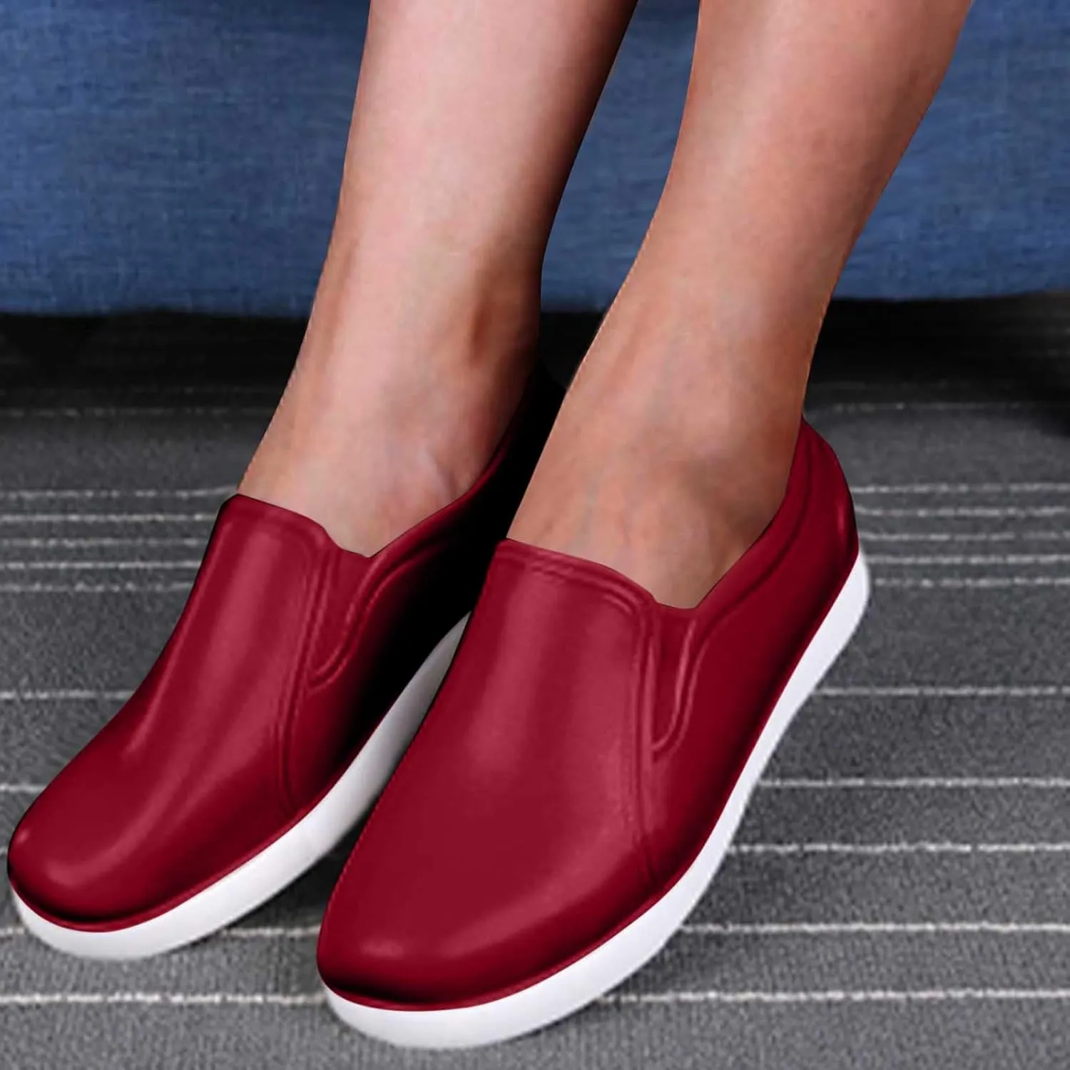 Easy Slip On Shoes for Women Fashion Non Shoelaces Sneakers for Maternity Elderly Comfort Walking Shoes Loafers 2025