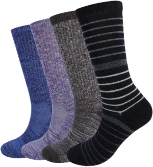 EnerWear Unisex 4/6P Pack Merino Wool Outdoor Hiking Trail Crew Sock