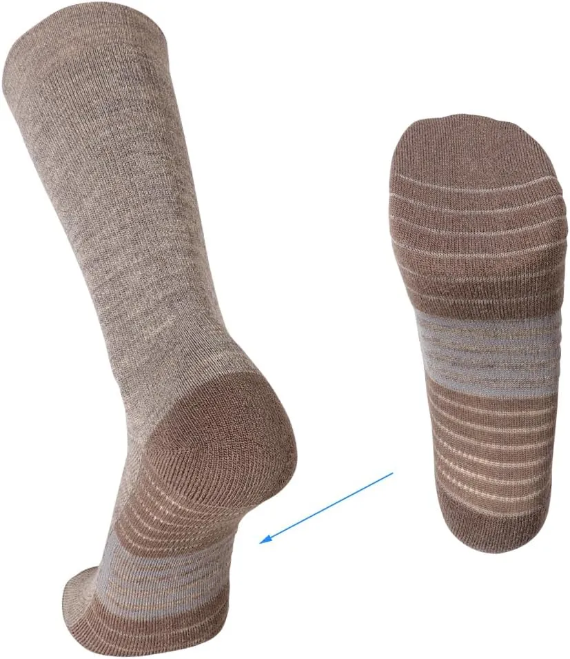 EnerWear Unisex 4/6P Pack Merino Wool Outdoor Hiking Trail Crew Sock