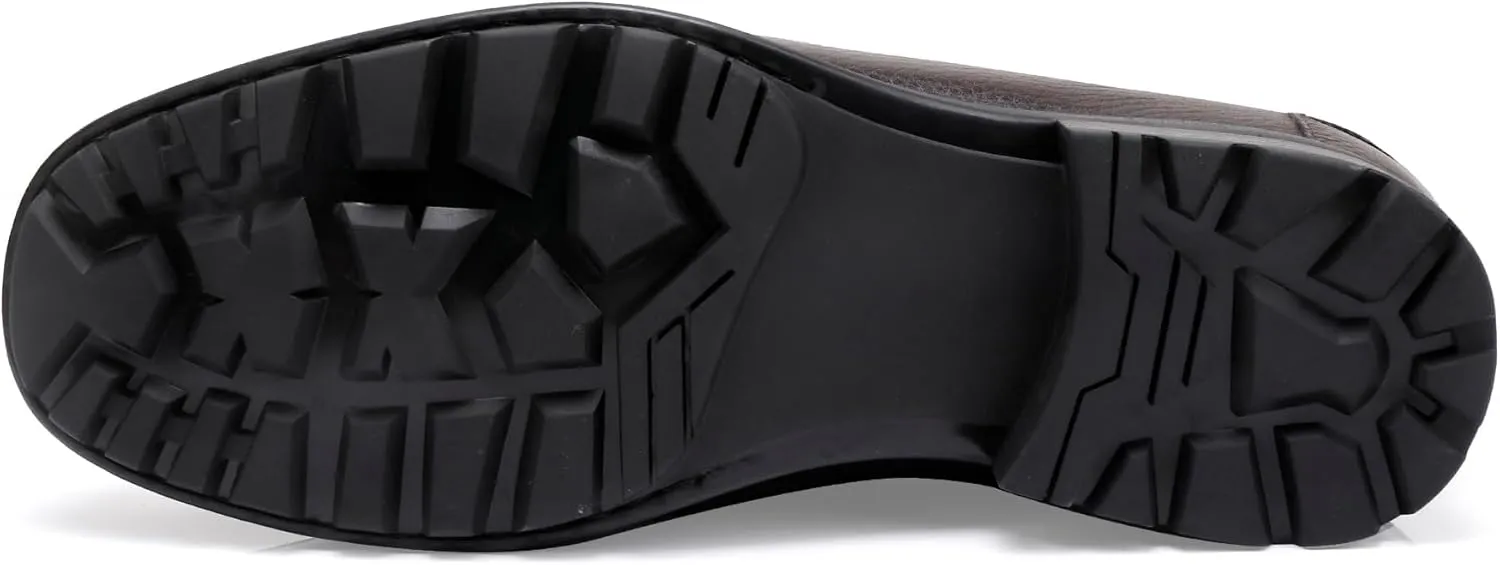 Fashion Leather Loafers for Mens, Classic Buckle Slip On Dress Shoes for Mens Casual Party Shoes Business Slip-on Dress Loafers