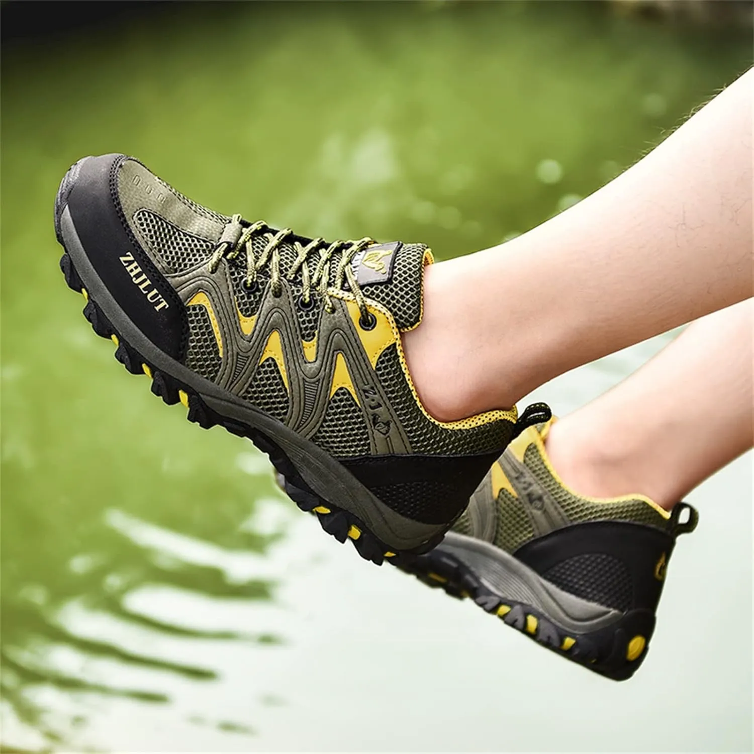 Fashion Sneakers Shoes Fashion Spring and Summer Men Sports Shoes Thick Soles Non Slip Hiking Mesh Breathable