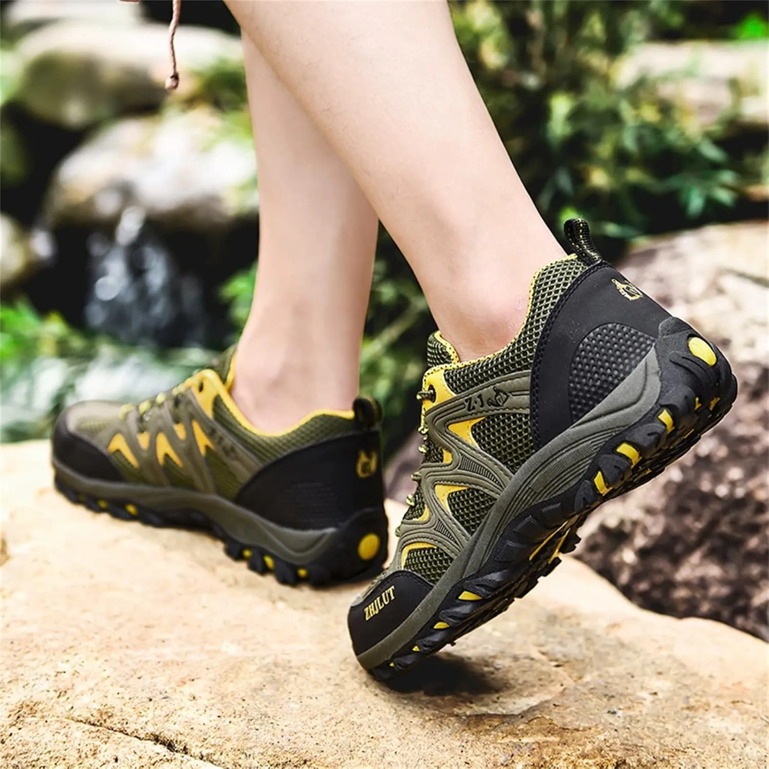 Fashion Sneakers Shoes Fashion Spring and Summer Men Sports Shoes Thick Soles Non Slip Hiking Mesh Breathable