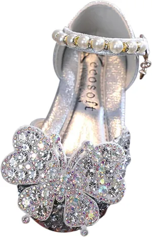 Fashion Spring and Summer Children Dance Shoes Girls Dress Show Princess Shoes Pearl Sequins Animal Size 5 Shoes Girls