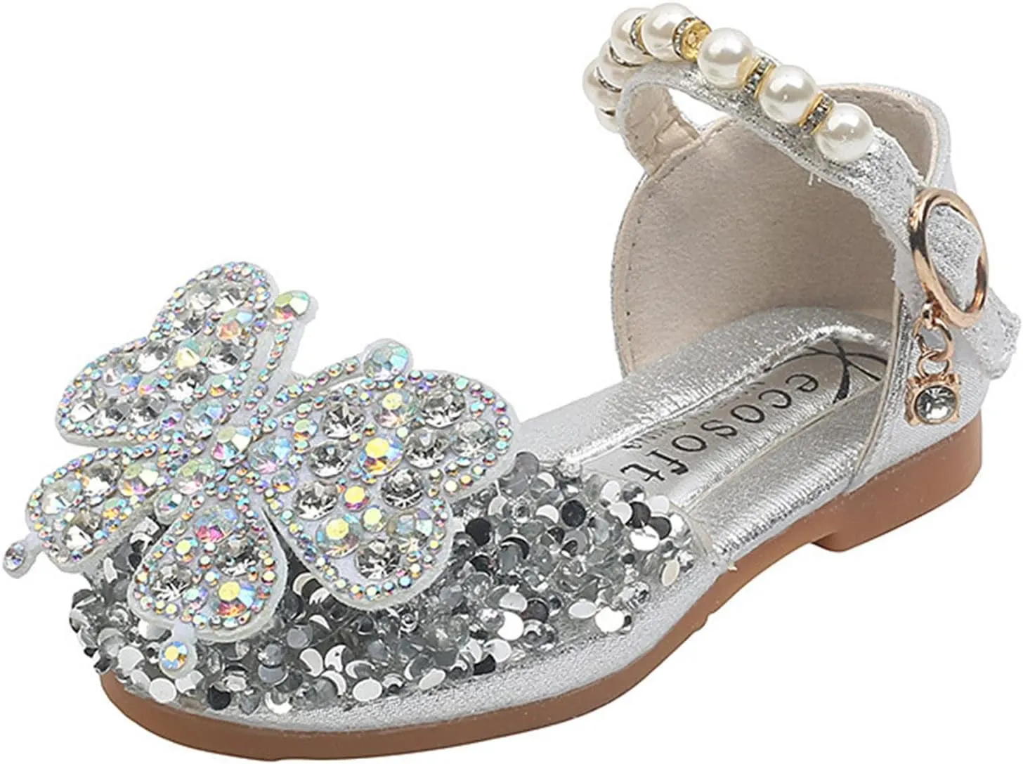 Fashion Spring and Summer Children Dance Shoes Girls Dress Show Princess Shoes Pearl Sequins Animal Size 5 Shoes Girls