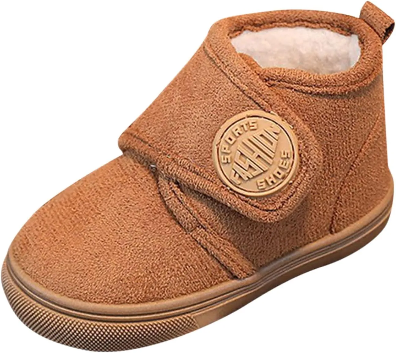 Fashion Winter Children Boots Boys and Girls Flat Bottoms Non Slip Solid Color Plush Warm Hook Loop Sugar Boots Toddler